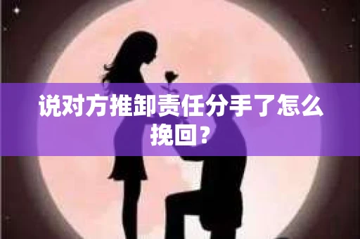 说对方推卸责任分手了怎么挽回？