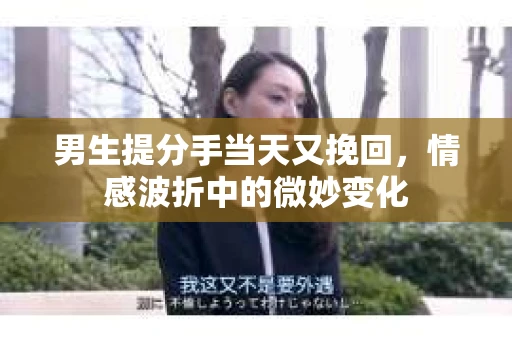 男生提分手当天又挽回，情感波折中的微妙变化