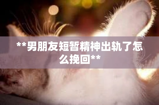 **男朋友短暂精神出轨了怎么挽回**