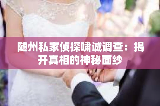 随州私家侦探啸诚调查：揭开真相的神秘面纱