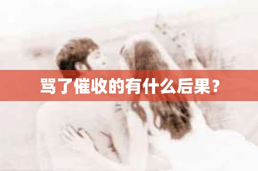 骂了催收的有什么后果？
