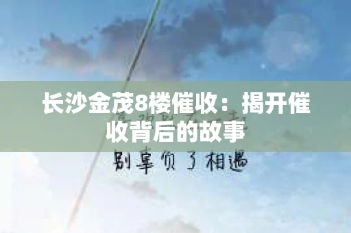 长沙金茂8楼催收：揭开催收背后的故事