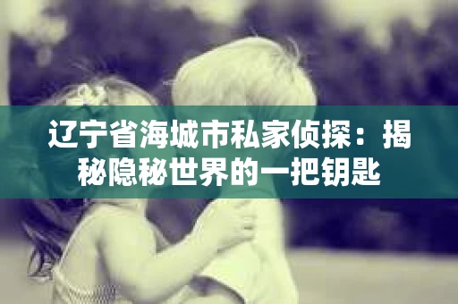 辽宁省海城市私家侦探：揭秘隐秘世界的一把钥匙
