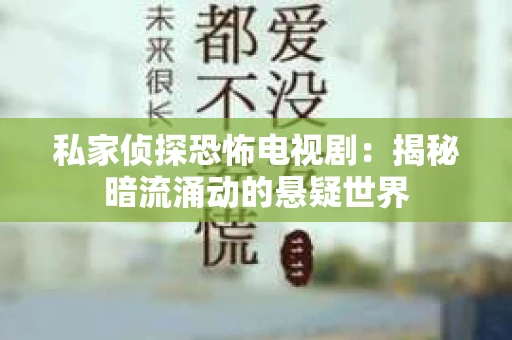 私家侦探恐怖电视剧:揭秘暗流涌动的悬疑世界 私家侦探恐怖电视剧:揭秘暗流涌动的悬疑世界