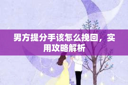 男方提分手该怎么挽回，实用攻略解析